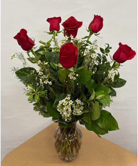 Half Dozen Roses - Select your color