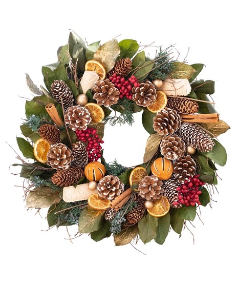 Cinnamon Orange & Pinecone Wreath