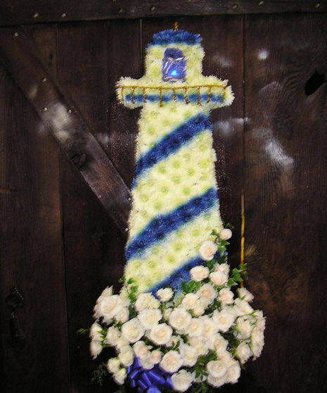 Lighthouse with roses