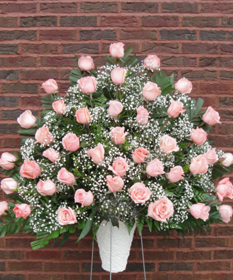 ROSE FUNERAL BASKET