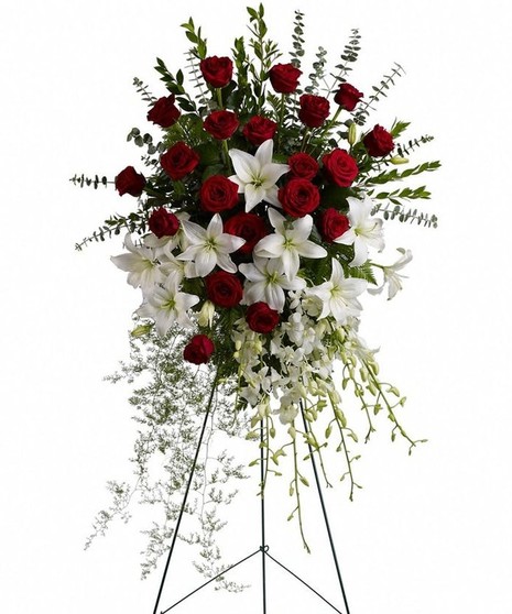 Lily and Rose Tribute Spray